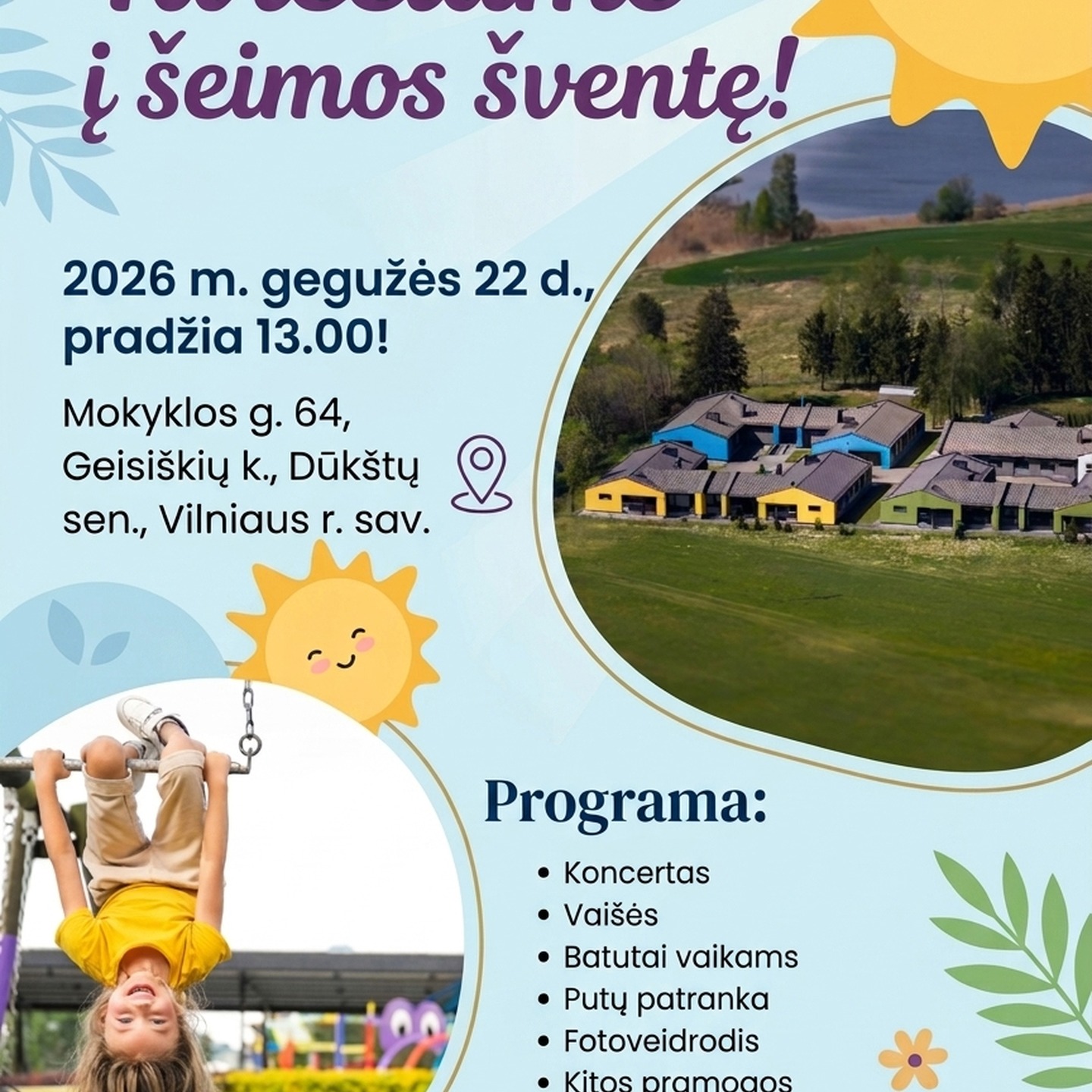 Šeimos šventė Vilniaus rajono šeimos ir vaiko gerovės centre